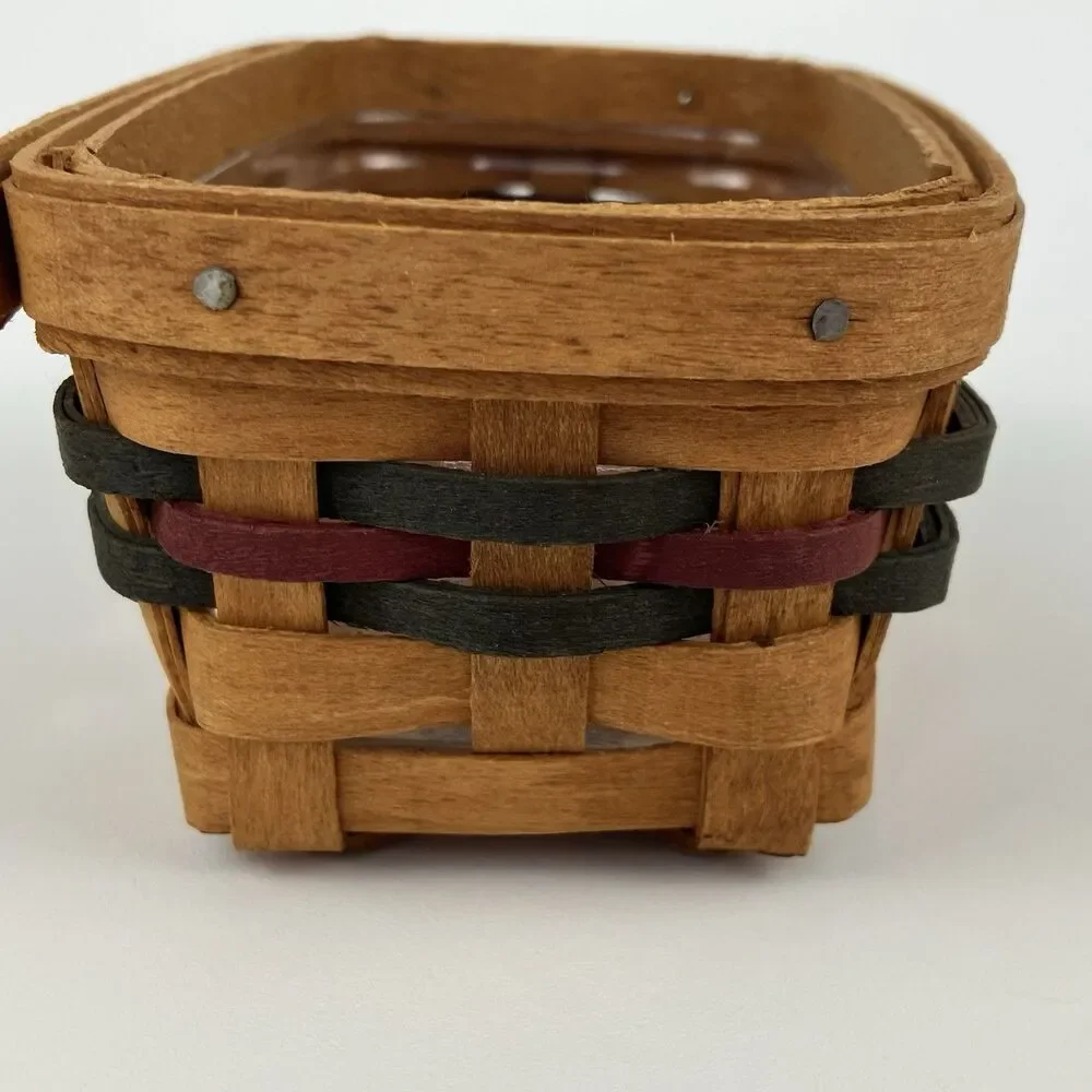 Longaberger Business Card Basket 1994 | /w Protector Home Storage VTG (17477)